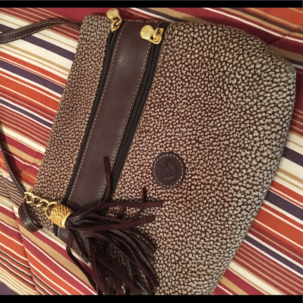 Brown Leather Shoulder Bag Made in Italy